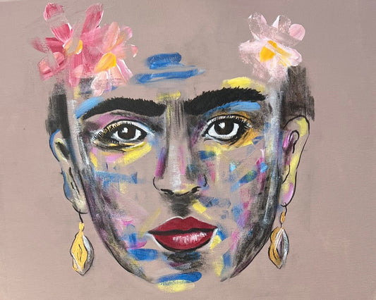 Scribble & Sip: Abstract Kahlo
